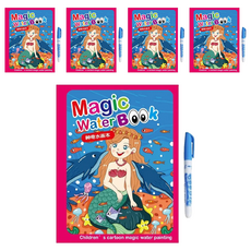 兒童塗鴉本繪本Set, Magic Water Book, 19x15cm水畫冊, 13.5x1.5cm水畫筆, 6歲以上適用, 不適用