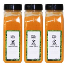 딜리셔스마켓 터머릭 분말 향신료 대형, 500g, 3개