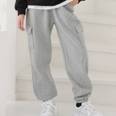 J.KID JUNIOR 兒童款工裝束口刷毛運動褲