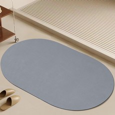 하비티 욕실 바닥 규조토 미끄럼방지 푹신 발매트, 그레이