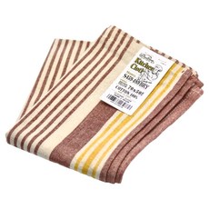 DULTON 100%印度綿 家事布 擦拭巾 70 x 50cm 摩卡色 + 黃色, 1條, 1件