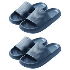 厚底浴室拖鞋 一體成形圓潤邊角 時尚好看, 深藍色, 280mm