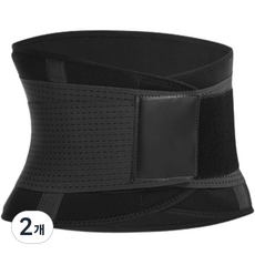 건강별밭 여성용 허리 보호 복대 지지대 밴드 블랙, 2개