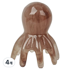 Sel-living 章魚頭皮刮痧按摩器, 灰色, 4個