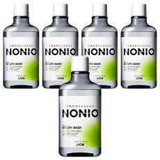 LION 獅王 NONIO 終結口氣漱口水，澄橘薄荷，去除99.9%口臭，全方位清潔, 600ml, 5瓶