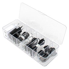 구디푸디 다용도 아크릴 이어폰 USB 케이블 정리함, 1개