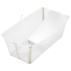 STOKKE Flexi Bath Bundle Tub with Support 折疊式浴盆套組 含浴盆支架, Sandy Beige 奶油杏