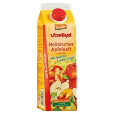 VOELKEL 維可 蘋果原汁 利樂包, 1L, 1瓶