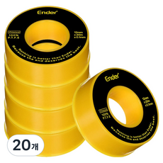 엔더 하드락 고강도 누수 방지 테프론 테이프 12mm x 20m, 20개