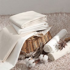 Kohas iD 60支棉素色水洗布料, 白色