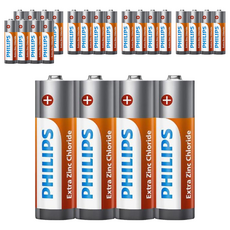 PHILIPS 飛利浦 碳鋅電池 3號, 4顆, 6組