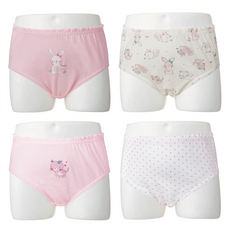 BASE ALPHA ESSENTIALS 女童棉質三角內褲 4件組