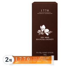 1770 마누카 허니 스틱 MGO 120+ 마누카꿀 15p, 150g, 2개