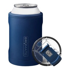 BRUMATE DUO 二合一飲料鋁罐保溫保冰杯 適用12oz鋁罐 三層不鏽鋼 保溫12小時/保冰24小時 100%防漏設計, 啞光藍, 355ml, 1個