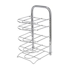 stopia 平底鍋收納架 5層 不鏽鋼, 銀色, 1個