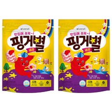 아이배냇 아동용 핑거별 쌀과자, 새우맛, 30g, 2개