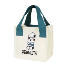 Kiiwi O SN方形提袋, 花生漫畫史努比, 長20 x 寬13.5 x 高18cm/提把:11cm, 白色, 1個