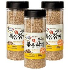 BokineMeokgeori 罐裝烘焙全芝麻, 100g, 3個