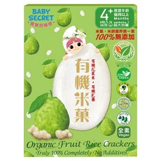 BABY SECRET 寶寶的秘密 有機米菓 4個月以上 100%無添加, 芭樂, 36g, 1盒