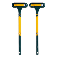 免拆洗玻璃紗窗雙向清潔刷 20cm加寬刷頭 自帶窗槽刷, 黃綠色, 2支