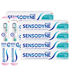 SENSODYNE 舒酸定 深層潔淨牙膏 113g 8入+牙刷 2入, 1組