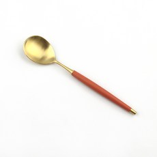Bogen 르비앙 金色餐具沙拉匙, 胡蘿蔔色, 1個