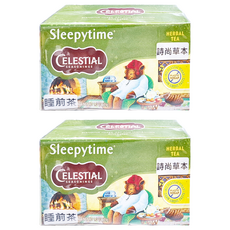 CELESTIAL SEASONINGS 詩尚草本 睡前茶 無咖啡因草本茶 舒緩助眠, 1.45g, 20包, 2盒