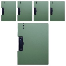 홈앤더 커버형 클립보드 문서보드 결재판 A4, 그린, 5개