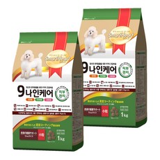 스마트하트골드 강아지 나인케어 기능성 사료, 피부/피모, 1kg, 2개
