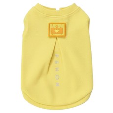 pehom 華夫格刺繡T恤 寵物舒適透氣, 1個, 黃色