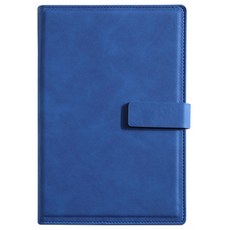 Black Swan天鵝絨磁扣商務筆記本, 海軍藍