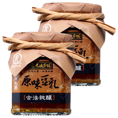 元歲本舖 原味豆乳, 古法釀製, 無防腐劑, 無人工色素, 非基改原料, 素食可食, 220g, 2罐