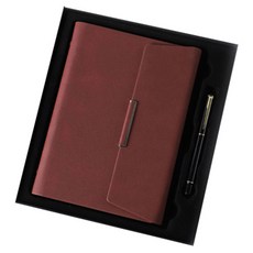 Black Swan天鵝絨復古商務筆記本禮品組, 棕色