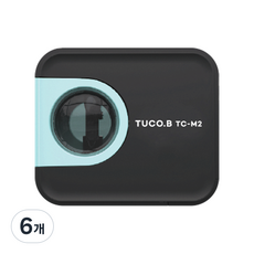 투코비 코마 휴대용 자동연필깎이 TC-M2, 민트, 6개