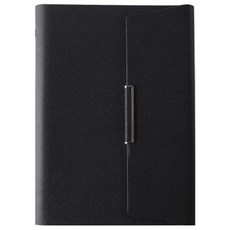 Black Swan素色商務筆記本, 黑色, 1本