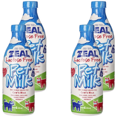ZEAL 紐西蘭犬貓專用鮮乳, 不含乳糖, 1公升, 1L, 4瓶