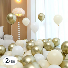 P&B UNITY 金色氣球 50入組, 08 海灘金 3色混搭, 2套