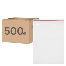 10-TEN PE夾鏈袋 透明紅線款, 8.5 x 6cm, 500個, 1組