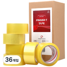 FINGERT 中型包裝用封箱膠帶 48mm x 45m x 0.063mm, 透明, 36入