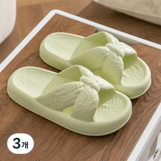 소니오 리본 경량 실내화, 02 그린, 3개