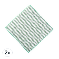심플 무늬 극세사 행주 그린, 2개
