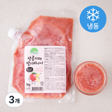 프레시히어로 상큼 카페 딸기바나나 퓨레 (냉동), 1kg, 3개
