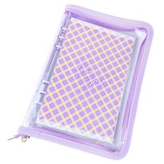 머스트딜 A5 6공 지퍼형 포카바인더 + 양면속지 포토카드 포함 30매, 라벤더퍼플, 1세트