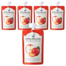 프레벨롱 짜먹는 국산 과일퓨레, 혼합맛(사과/자두), 100g, 5개