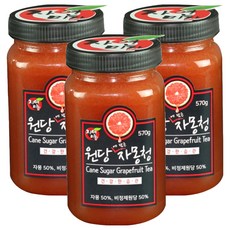 자연미가 원당에 담근 자몽청, 3개, 570g, 1개입