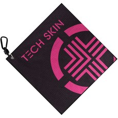 TECH SKIN 經典磁吸高爾夫球巾, 黑色 + 螢光粉, 1個