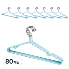 마켓감성 철제 옷걸이 40p 작은옷용 소형, 민트, 80개입