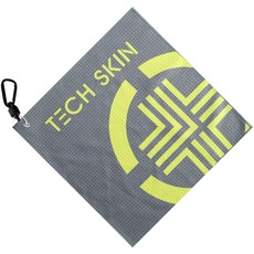 TECH SKIN 經典磁吸高爾夫球巾, 深灰色 + 螢光黃, 1個
