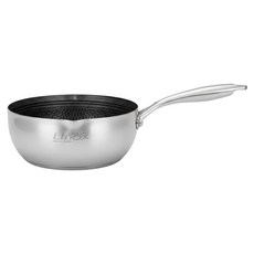 Linox 廚之坊 316懸浮氣膜不沾鍋 極厚七層複合合金結構 316不鏽鋼材質, 20cm, 銀色, 1個