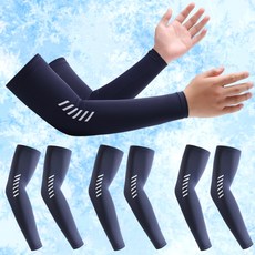 ACTIZENO 涼感冰絲袖套 雙臂組, 海軍藍, 3套